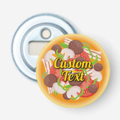 Pizzaflesopener Button Flesopener (Voorkant)