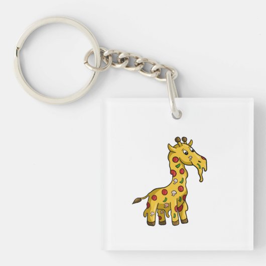 pizzagiraf sleutelhanger (voorkant)