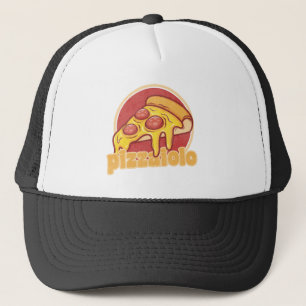 pizzaiolo grappige pizzabakker cadeau pizza-illust trucker pet