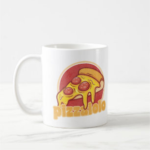 pizzaiolo grappige pizzamaker cadeautaart illustra koffiemok