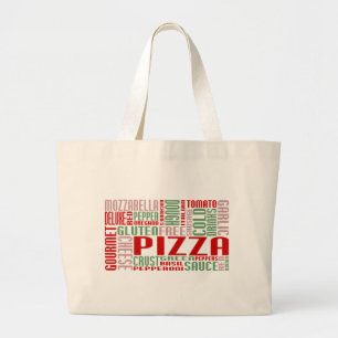 pizzakjeChat Grote Tote Bag