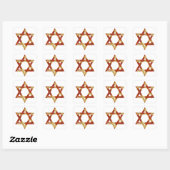 pizzakster van david vierkante sticker (Vel)