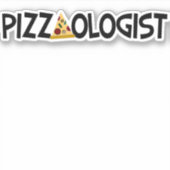 Pizzaologist - Drôle Sticker Pizza (Devant)