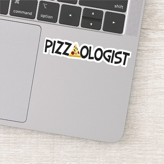 Pizzaoloog - Funny Pizza Sticker (Detail)