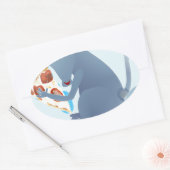 pizzarat ovale sticker (Envelop)