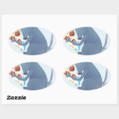 pizzarat ovale sticker (Vel)