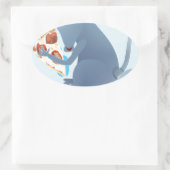 pizzarat ovale sticker (Tas)