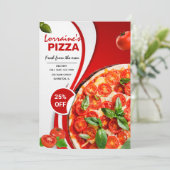pizzarestaurant flyer kaart (Staand voorkant)