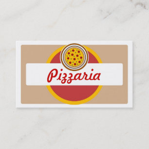 Pizzaria cartes de visite de pizza ronde