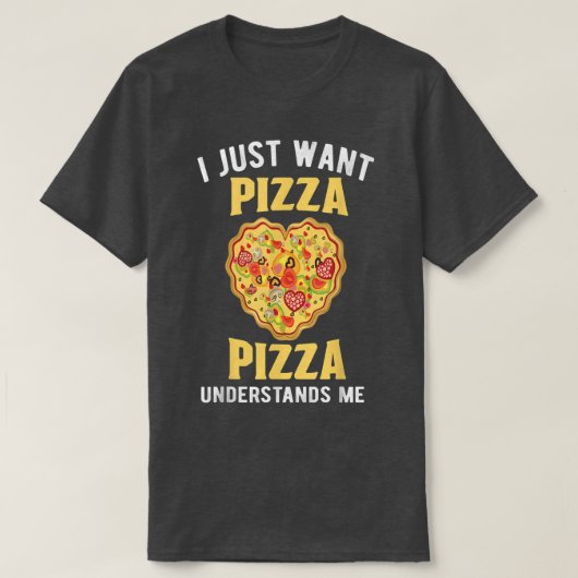 Pizzas Salami Ham Pushroom Tomato Italië Rood Wit T-shirt (Design voorkant)
