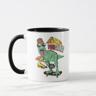 Pizzasaurus Cool Skater T-Rex Pizza Liefhebber Mok