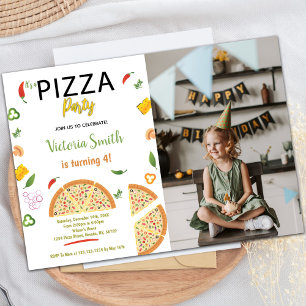 pizzauitnodigingen voor kinderen kaart