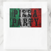 pizzaval ( italiaanse vlag ) rechthoekige sticker (Tas)