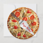 pizzavontuuruitnodiging kaart (Voorkant)