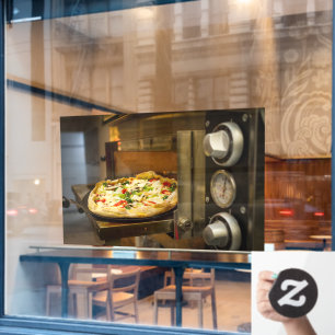 Pizzawinkel Pizza-oven Kok Italiaanse Pizzeria Raamsticker
