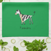 Pizzebra Pizza Funny Zebra Kitchen Towel Theedoek (Gevouwen)