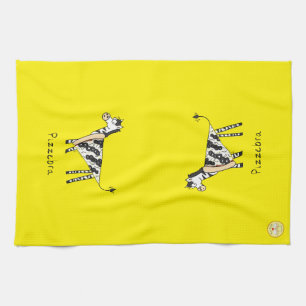 Pizzebra Pizza Funny Zebra Kitchen Towel Theedoek