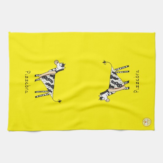 Pizzebra Pizza Funny Zebra Kitchen Towel Theedoek (Horizontaal)