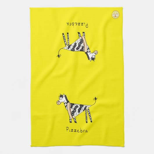 Pizzebra Pizza Funny Zebra Kitchen Towel Theedoek (Verticaal)