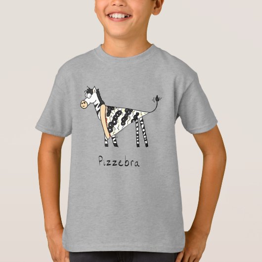 Pizzebra Pizza Kind Boy T-Shirt (Voorkant)