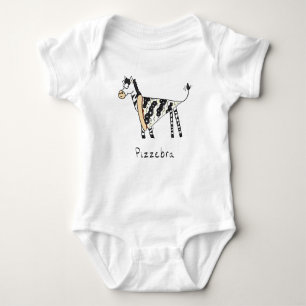 Pizzebra Pizza Zebra Baby Bodysuit T-shirt