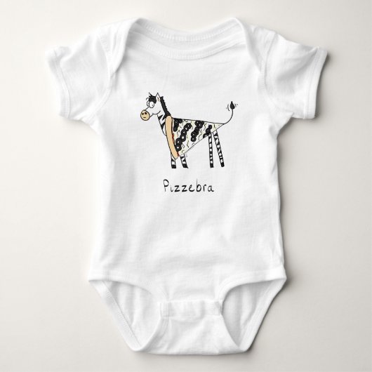 Pizzebra Pizza Zebra Baby Bodysuit T-shirt (Voorkant)