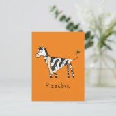 Pizzebra Pizza Zebra Briefkaart (Staand voorkant)