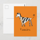 Pizzebra Pizza Zebra Briefkaart (Voorkant / Achterkant)
