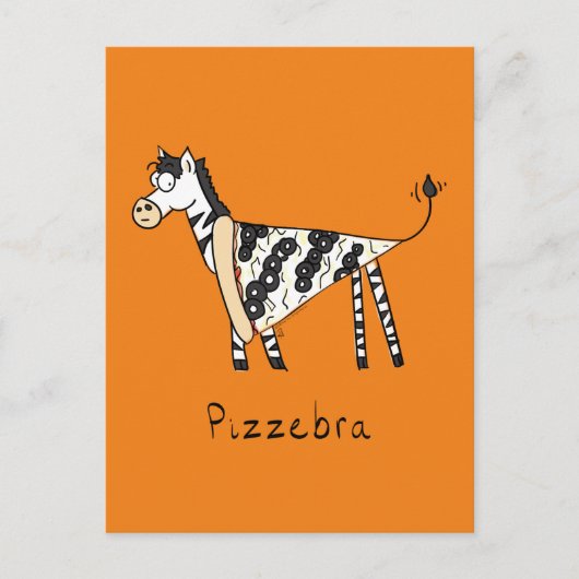 Pizzebra Pizza Zebra Briefkaart (Voorkant)