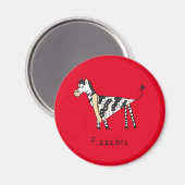 Pizzebra Pizza Zebra Magnet (Recto/Verso)