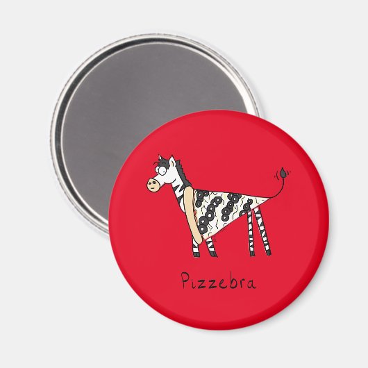 Pizzebra Pizza Zebra Magnet (Recto/Verso)