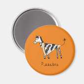 Pizzebra Pizza Zebra Magnet Magneet (Voorkant / Achterkant)