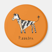 Pizzebra Pizza Zebra Magnet Magneet (Voorkant)