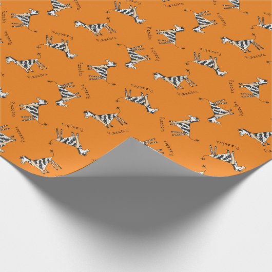 Pizzebra Pizza Zebra-omslagpapier Cadeaupapier (Hoek)