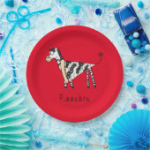 Pizzebra Pizza Zebra papier Borden Papieren Bordje (Feest)