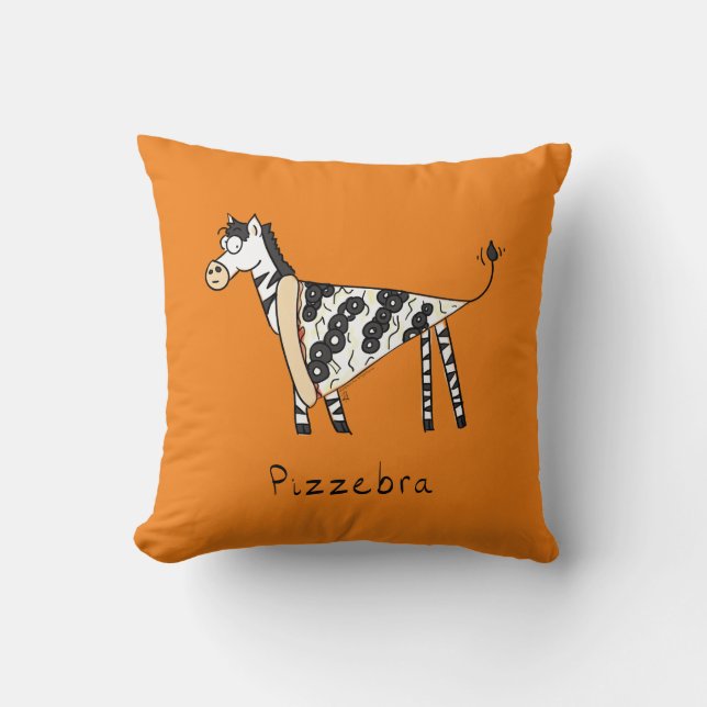 Pizzebra Pizza Zebra Pillow Kussen (Voorkant)