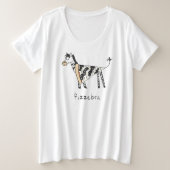 Pizzebra Pizza Zebra T-Shirt plus taille femme (Design devant)