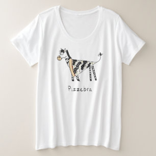 Pizzebra Pizza Zebra T-Shirt plus taille femme