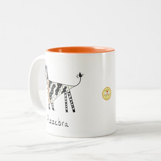 Pizzèbre Pizza Zèbre café Mug (Devant gauche)