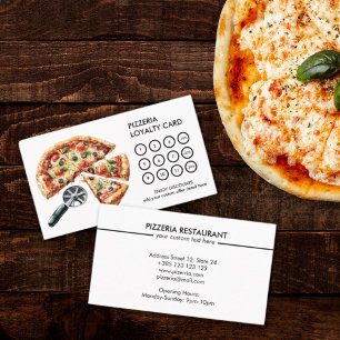 Pizzeria eenvoudige moderne loyaliteit Kaart