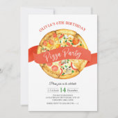 Pizzeria Pizza Anniversaire de enfant Invitation (Devant)
