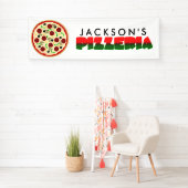 Pizzeria Pizza Verjaardagsfeest Spandoek (Insitu)