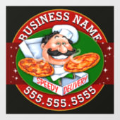 Pizzeria Pizzeria Zakelijk  Raamsticker (Vel)