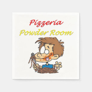 Pizzeria Powder Room Paper Napkins Servet