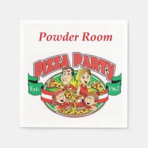 Pizzeria Powder Room Paper Napkins Servet
