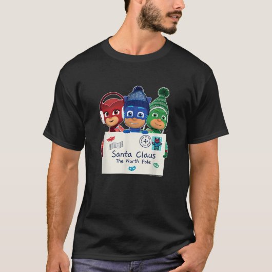 PJ maskeert kerstbrief aan kerstman Holiday H T-shirt (Voorkant)
