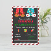 Pjama de Noël invitation de fête de pyjama de Noël (Debout devant)