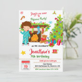 Pjama de Noël invitation Sleepover party (Debout devant)