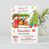Pjama de Noël invitation Sleepover party (Debout devant)