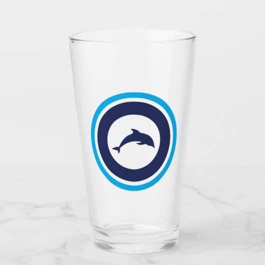 PJK 16oz Glas / dolfijn (Voorkant)
